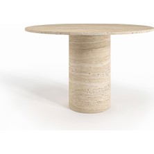 Carla Traverten Yemek Masası - Küçük (90CMX90CMX75CM)