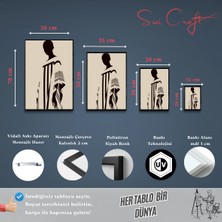 Soi Craft Çerçeveli Tablo Minimalist Siyah Beyaz Soyut Sanat