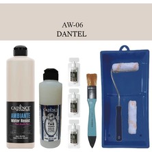 Cadence Fayans Tezgah B - Ambiente Islak Zemin Aw - 06 Dantel 500 ml Katalizör 30 gr Taş Vernik 250  Saten Rulo Set