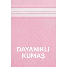Bamer Home Tekstil 6'lı Hurç Seti 65x40-Yastık Kıyafet Saklama-Fermuarlı Kumaş Hurç
