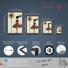 Soi Craft Çerçeveli Tablo Renkli Patchwork Desenli Sanat