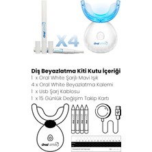 Oral White Professional Series 7100 Şarjlı Diş Beyazlatma Kiti (32 LED + 4 Kalem)