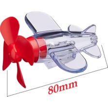 LED Işıklı, Motosiklet, Kask, Araba Için Süs Uçağı, Pilsiz Çalışan, Kırmızı-Mavi Işık Efektli