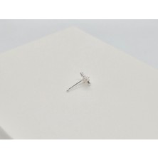 925 Ayar Gümüş Zirkon Taşlı '' Kelebek '' Hızma ( En: 5 mm Boy: 5 mm )