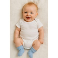 Organik Pamuk Unisex 5'li Kutulu Premium Yeni Doğan Bebek Çorabı