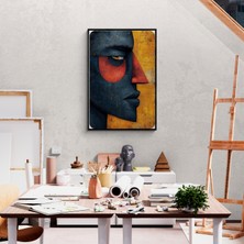 Soi Craft Çerçeveli Tablo Modern Soyut Sanat Profil  Dekoratif