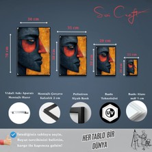 Soi Craft Çerçeveli Tablo Modern Soyut Sanat Profil  Dekoratif
