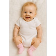 Organik Pamuk Unisex 5'li Kutulu Premium Yeni Doğan Bebek Çorabı