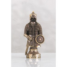 Fetih Zırhlı Asker Ayet-El Kürsi Işlemeli Zırhlı Dekoratif Biblo Hediyelik