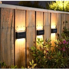 10 Ledli Solar Bahçe Dış Mekan Duvar Aydınlatması 2'li Set