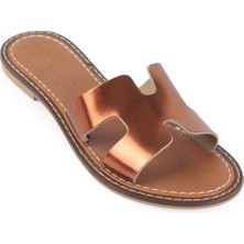 Madelin H Bantlı Kadın Deri Terlik