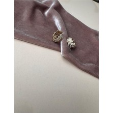 Xupıng Çelik Kararmaz Gold Küpe