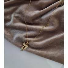 Çelik Gold Fiyonk Kolye