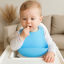 Corallo Silikon Bebek Mama Önlüğü – Ayarlanabilir, Gıda Sınıfı, Cebli