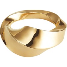 Twist Yüzük - 18K Sarı Altın ve Sterlin Gümüş