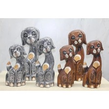 Ahşap 3'lü Köpek Seti