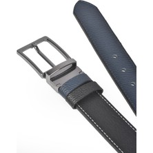 Deepsea Çift Taraflı Hakiki Deri Spor Kemer Dönen Tokalı 4 cm  Orjinal Deri Kemer 2502630
