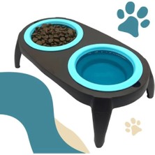 Ikili Katlanabilir Evcil Hayvan Mama Kabı ve Standı