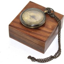 Ahşap Kutulu Pirinç Köstekli Saat Model 11