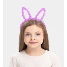 LED Işıklı Peluş Tavşan Kulak Taç Lila