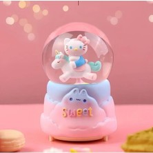Hello Kitty Işıklı Müzikli Kar Küresi Orta Boy Model 3
