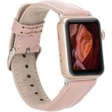 Apple Watch Uyumlu Deri Kordon 42-44-45MM Nu2 Pembe