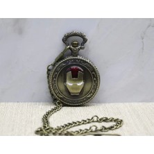 Iron Man Tasarımlı Köstekli Saat