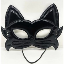 Siyah Renk Kumaş Malzemeden Imal Eva Kedi Maskesi