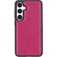 Samsung Galaxy S24 Uyumlu Deri Arka Kapak Gül Kurusu