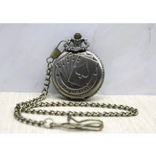 Oyun Kartı Tasarımlı Köstekli Saat