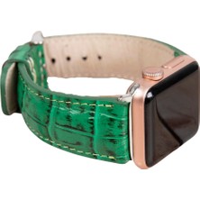 Apple Watch Uyumlu Deri Kordon 42-44-45MM Croco YK04