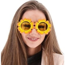 Papatya Şekilli Turuncu Sarı Hawaii Parti Gözlüğü