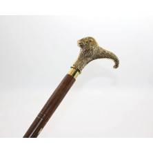 Pirinç Aslan Büstü Baston Model 1