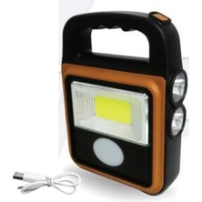 Ürün Gezegeni® Taşınabilir 4 Farklı Fonksiyonlu Güneş Enerjili ve USB ile Şarj Olabilen Portatif LED Işıldak HS-8020