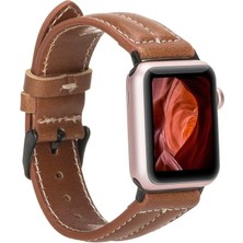 Apple Watch Uyumlu Deri Kordon 42-44-45MM Nm3-As2 Taba