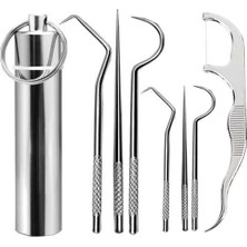 7 Parça Paslanmaz Çelik Ağız Diş Tartar Sökücü Temizlik Bakım Seti