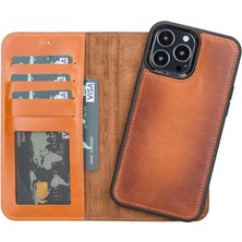 Apple iPhone 13 Pro Max Uyumlu Deri Cüzdanlı Kılıf RST2EF Taba