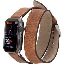 Apple Watch Uyumlu Deri Kordon 42-44-45MM Dt G2