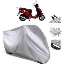 Tegin ACC | Mondial 100 Loyal Uyumlu Motosiklet Brandası | Su Geçirmez, %99 UV, Yansıtıcı Gümüş Üst, 360° Lastikli, Taşıma Çantalı