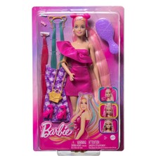 Barbie JDC85  Upuzun Muhteşem Saçlı Bebekler Pembe Saçlı Bebek