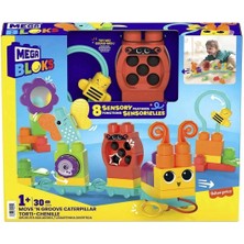 HKN44 Mega Bloks® Hareketli Duyusal Gelişim Tırtılı 30 Parça +1 Yaş