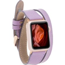 Apple Watch Uyumlu Deri Kordon 42-44-45MM Dt CP22