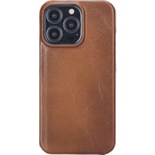 Apple iPhone 13 Pro Uyumlu Deri Arka Kapak Uj RST2EF Taba