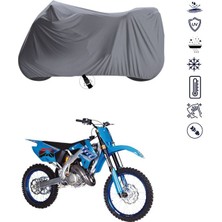 Tegin ACC | Tm Racing EN-125 Motor Uyumlu Motosiklet Brandası | Su Geçirmez, %99 UV, Yansıtıcı Gümüş Üst, 360° Lastikli, Taşıma Çantalı