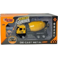 AA992-01AB Çek Bırak Işıklı ve Sesli 1:28 Kamyon Ekskavatör / Beton Mikseri