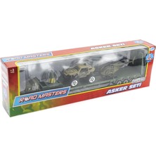 Tır Arazi Aracı ve Helikopterli Metal Askeri Araç Seti