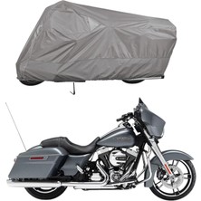 Tegin ACC | Harley Davidson Flhx Street Glide Motor Uyumlu Motosiklet Brandası | Su Geçirmez, %99 UV, Yansıtıcı Gümüş Üst, 360° Lastikli, Taşıma Çantalı
