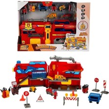 4539 Maxx Wheels Sesli ve Işıklı Garaj Seti Inşaat Garajı -Sunman