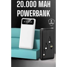 Powerbank 20.000 Mah Dijital Göstergeli LCD Ekran Uzun Pil Ömrü
