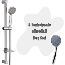3 Fonksiyonlu Sürgülü Duş Seti 5 Parça Özel Set